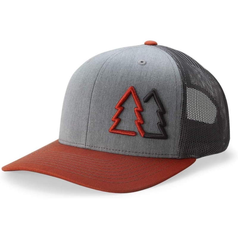 WUE Simple Pine Trees Trucker Hats for Men Adjustable Snapback Mesh Cap Great for Outdoors - Image 2